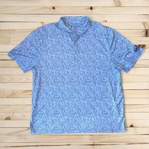 Bermuda Sands Tropical Print Golf Polo Y2K Resort Shirt 2XL with Timberlake